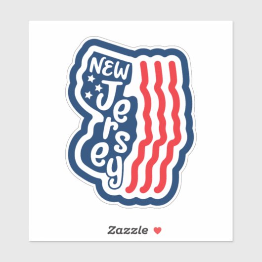 De vlag van de staat New Jersey Sticker (Vel)