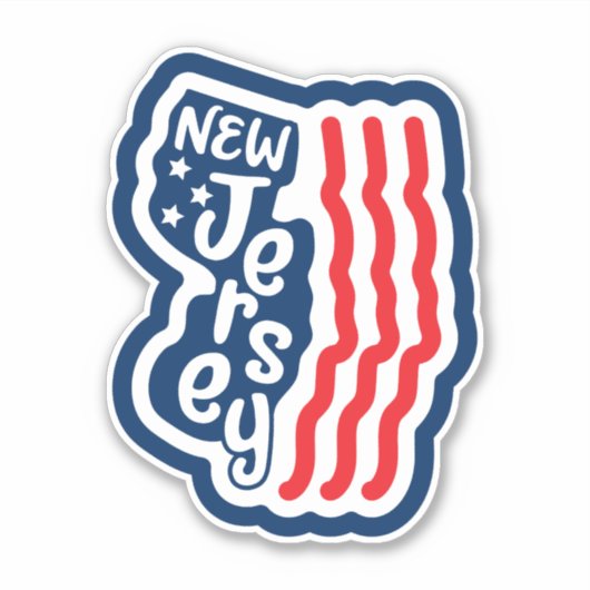 De vlag van de staat New Jersey Sticker (Voorkant)