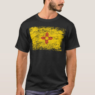 De vlag van de staat New Mexico Land of Enchantmen T-shirt
