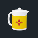 De vlag van de staat New Mexico Theepot<br><div class="desc">Elegante theepot met vlag van de staat New Mexico. Verenigde Staten van Amerika Dit product is aanpasbaar.</div>