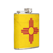 De vlag van de staat New Mexico - Zia Sun Heupfles (Rechts)