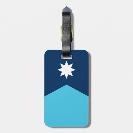 De vlag van de staat New Minnesota Bagagelabel (Achterkant verticaal)