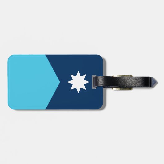 De vlag van de staat New Minnesota Bagagelabel (Achterkant horizontaal)