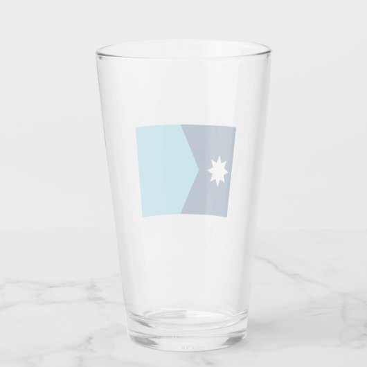 De vlag van de staat New Minnesota Glas (Achterkant)