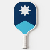 De vlag van de staat New Minnesota Pickleball Paddle (Achterkant)