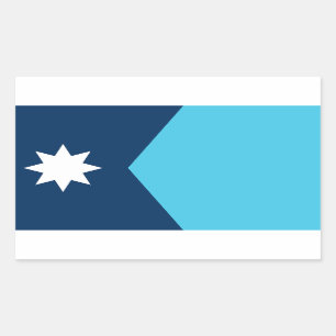 De vlag van de staat New Minnesota Rechthoekige Sticker