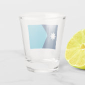 De vlag van de staat New Minnesota Shot Glas (Achterkant)