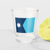 De vlag van de staat New Minnesota Shot Glas (Voorkant)
