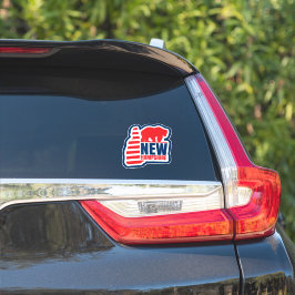 De vlag van de staat Retro New Hampshire Sticker