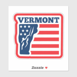 De vlag van de staat Retro Vermont Sticker