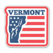 De vlag van de staat Retro Vermont Sticker (Voorkant)
