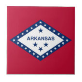 De Vlag van de Staat van Arkansas Tegeltje (Voorkant)