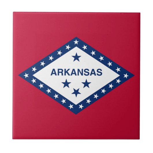 De Vlag van de Staat van Arkansas Tegeltje (Voorkant)