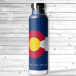 De vlag van de Staat van Colorado personaliseert N Waterfles<br><div class="desc">De vlag van de Staat van de Colorado personaliseer de naam van het flesje van heet of koud water</div>