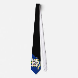 De Vlag van de Staat van Connecticut Stropdas