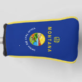 De vlag van de Staat van de Staat van Jouw tekst M Golfheadcover (Voorkant)