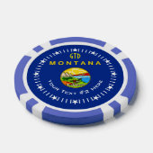 De vlag van de Staat van de Staat van Jouw tekst M Poker Chips (Enkel)