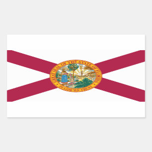 De Vlag van de Staat van Florida Rechthoekige Sticker