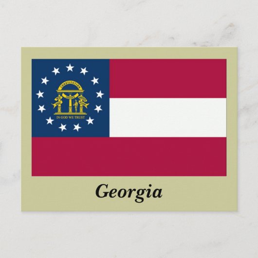 De Vlag van de Staat van Georgië Briefkaart (Voorkant)
