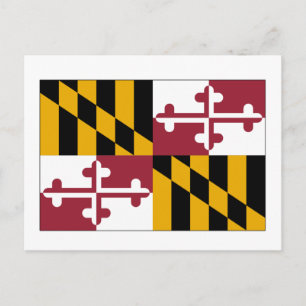 De Vlag van de Staat van Maryland Briefkaart