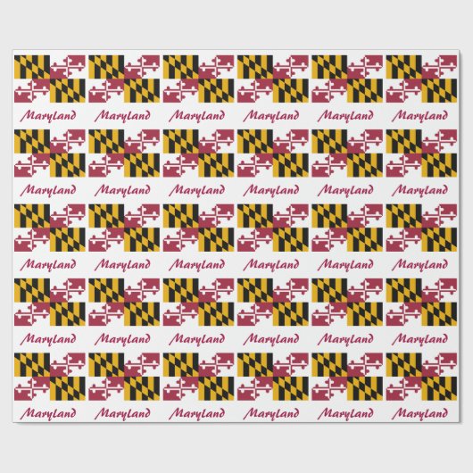 De Vlag van de Staat van Maryland Cadeaupapier (Vlak)