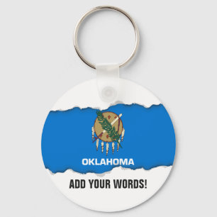 De Vlag van de Staat van Oklahoma Sleutelhanger
