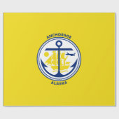 De vlag van de stad Anchorage (Alaska) Cadeaupapier (Vlak)