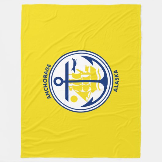 De vlag van de stad Anchorage (Alaska) Fleece Deken (Voorkant)