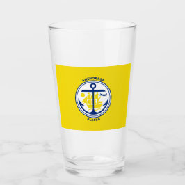 De vlag van de stad Anchorage (Alaska) Glas