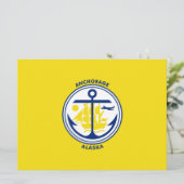 De vlag van de stad Anchorage (Alaska) Kaart (Staand voorkant)