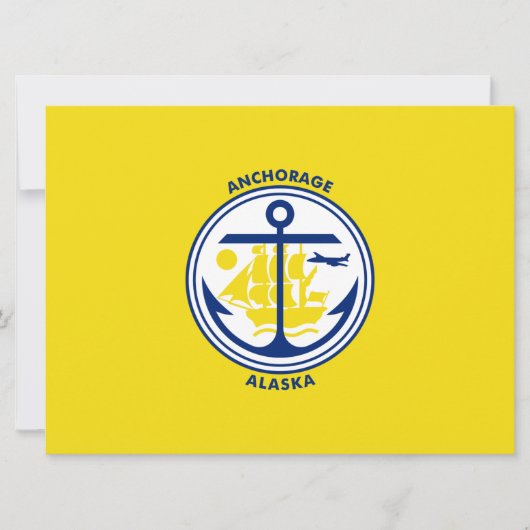 De vlag van de stad Anchorage (Alaska) Kaart (Voorkant)