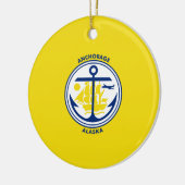 De vlag van de stad Anchorage (Alaska) Keramisch Ornament (Links)