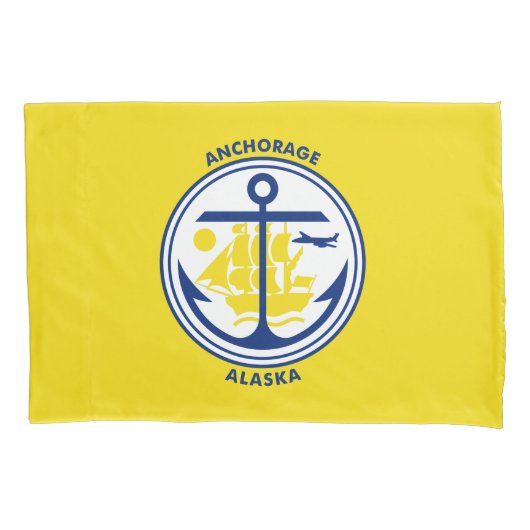 De vlag van de stad Anchorage (Alaska) Kussensloop (Voorkant-Links)