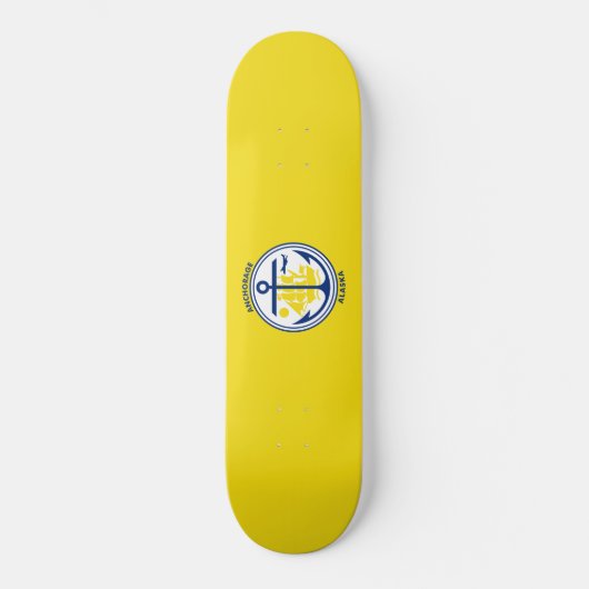De vlag van de stad Anchorage (Alaska) Persoonlijk Skateboard (Voorkant)