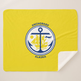 De vlag van de stad Anchorage (Alaska) Sherpa Deken