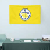 De vlag van de stad Anchorage (Alaska) Spandoek (Beurs)
