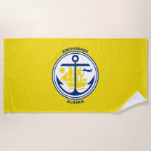 De vlag van de stad Anchorage (Alaska)