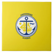 De vlag van de stad Anchorage (Alaska) Tegeltje (Voorkant)