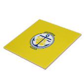 De vlag van de stad Anchorage (Alaska) Tegeltje (Zijkant)