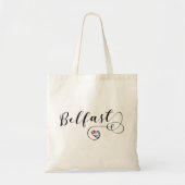 De vlag van de stad Belfast in het hart Tote Bag (Voorkant)