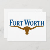 De vlag van de stad Fort Worth (Texas) Briefkaart (Voorkant / Achterkant)