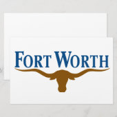 De vlag van de stad Fort Worth (Texas) Briefpapier (Voorkant / Achterkant)
