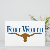 De vlag van de stad Fort Worth (Texas) Briefpapier (Staand voorkant)