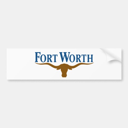 De vlag van de stad Fort Worth (Texas) Bumpersticker (Voorkant)