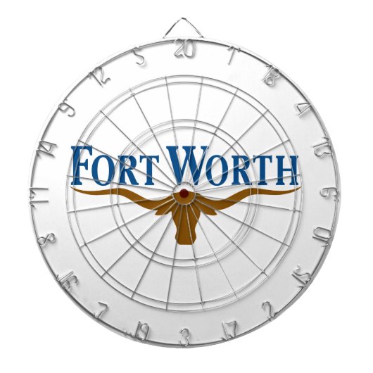 De vlag van de stad Fort Worth (Texas) Dartbord (Voorkant)