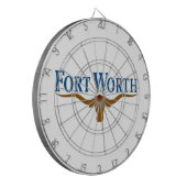 De vlag van de stad Fort Worth (Texas) Dartbord (Voorkant Links)
