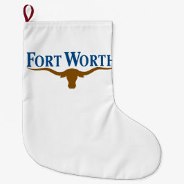 De vlag van de stad Fort Worth (Texas) Grote Kerstsok