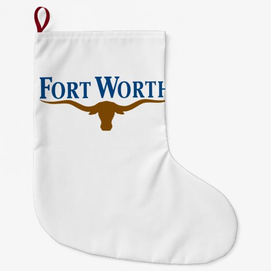 De vlag van de stad Fort Worth (Texas) Grote Kerstsok (Voorkant)