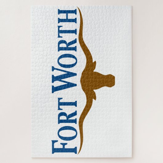 De vlag van de stad Fort Worth (Texas) Legpuzzel (Verticaal)