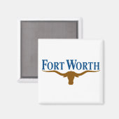 De vlag van de stad Fort Worth (Texas) Magneet (Voorkant / Achterkant)